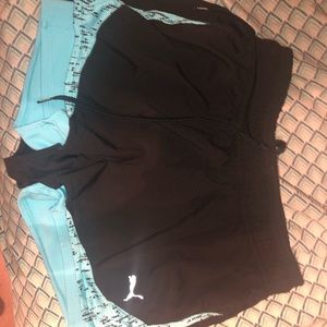 Black puma athletic shorts
